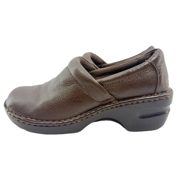 b.ø.c Born Concept Peggy Brown Leather Slip-On Comfort Clogs Women’s Sz 8 BC6632 - Picture 3 of 12
